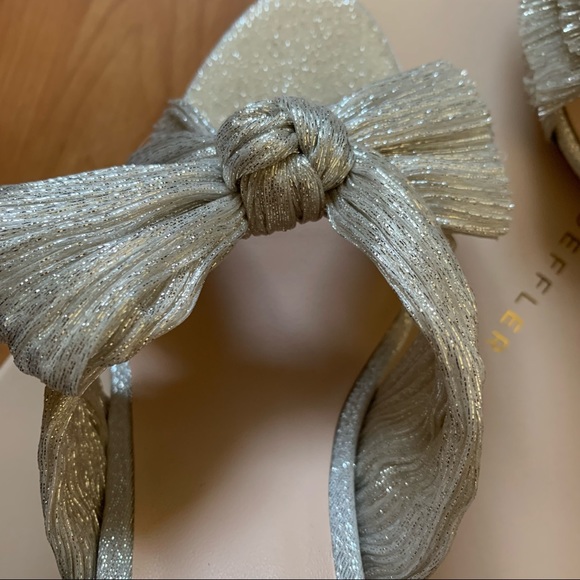 Loeffler Randall Zinnia Shimmer Pleated Bow Sandal - Picture 5 of 9